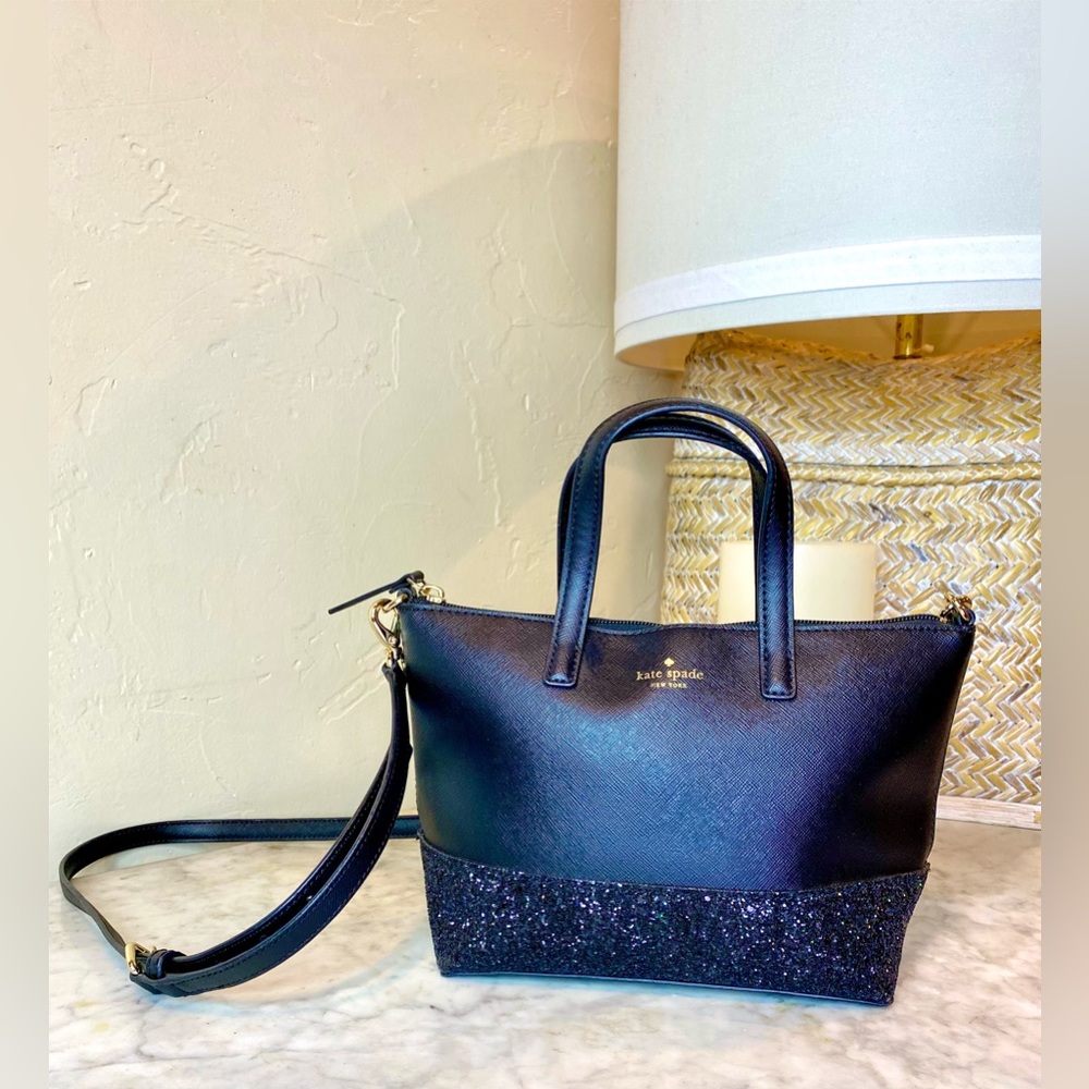 KATE SPADE *BNWOT* Ina Greta Court Glitter Crossbody/Top Handle Bag